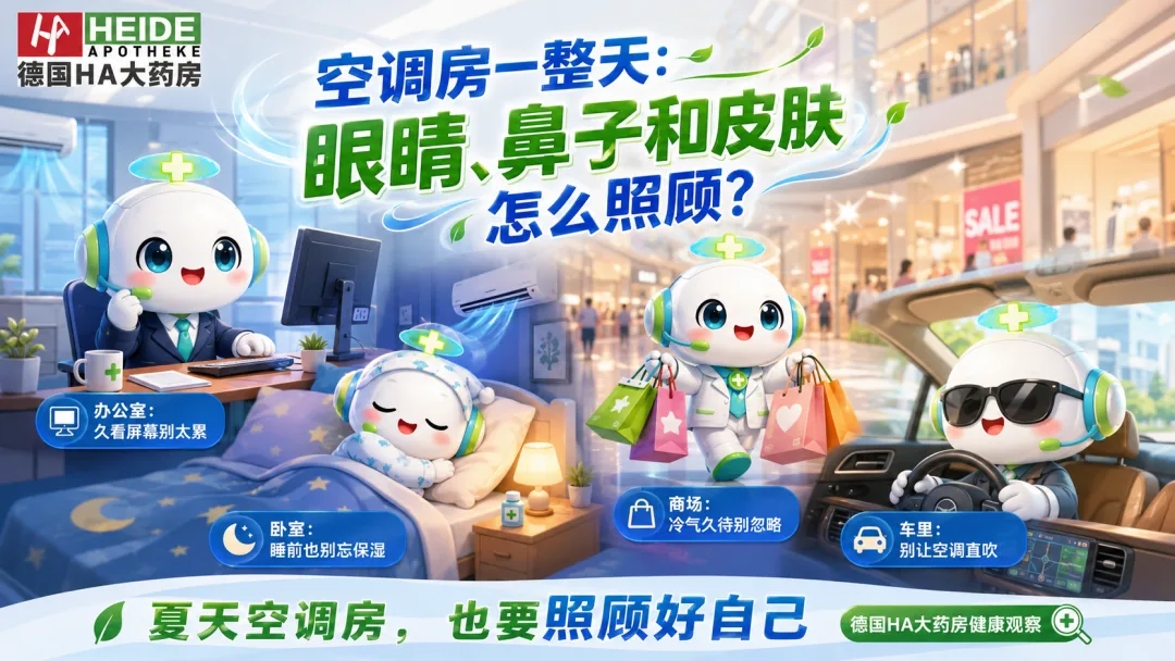 空调房一整天：眼睛、鼻子和皮肤怎么照顾？封面图