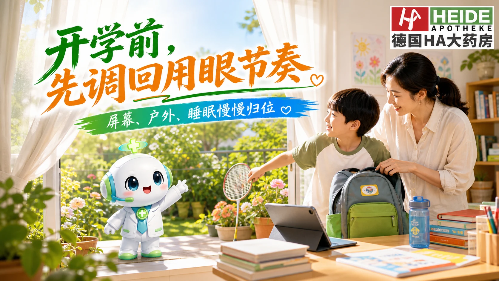 离开学还有一段时间，孩子的用眼节奏现在就要调头图