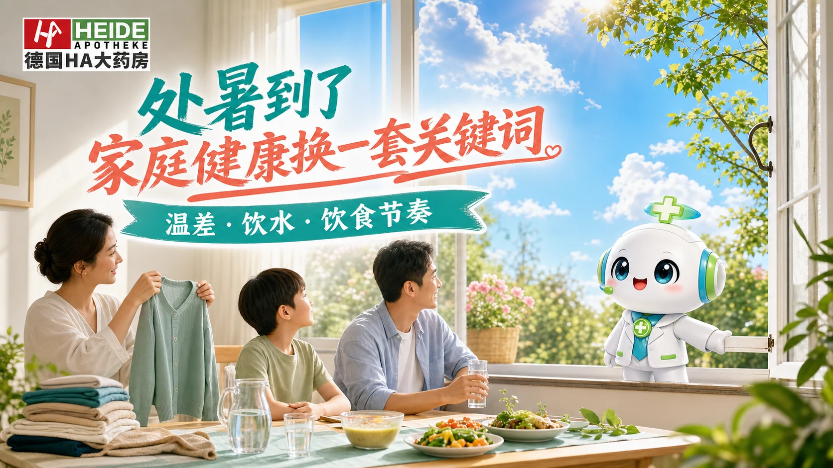 处暑到了：三伏收官后，家庭健康该换一套关键词头图