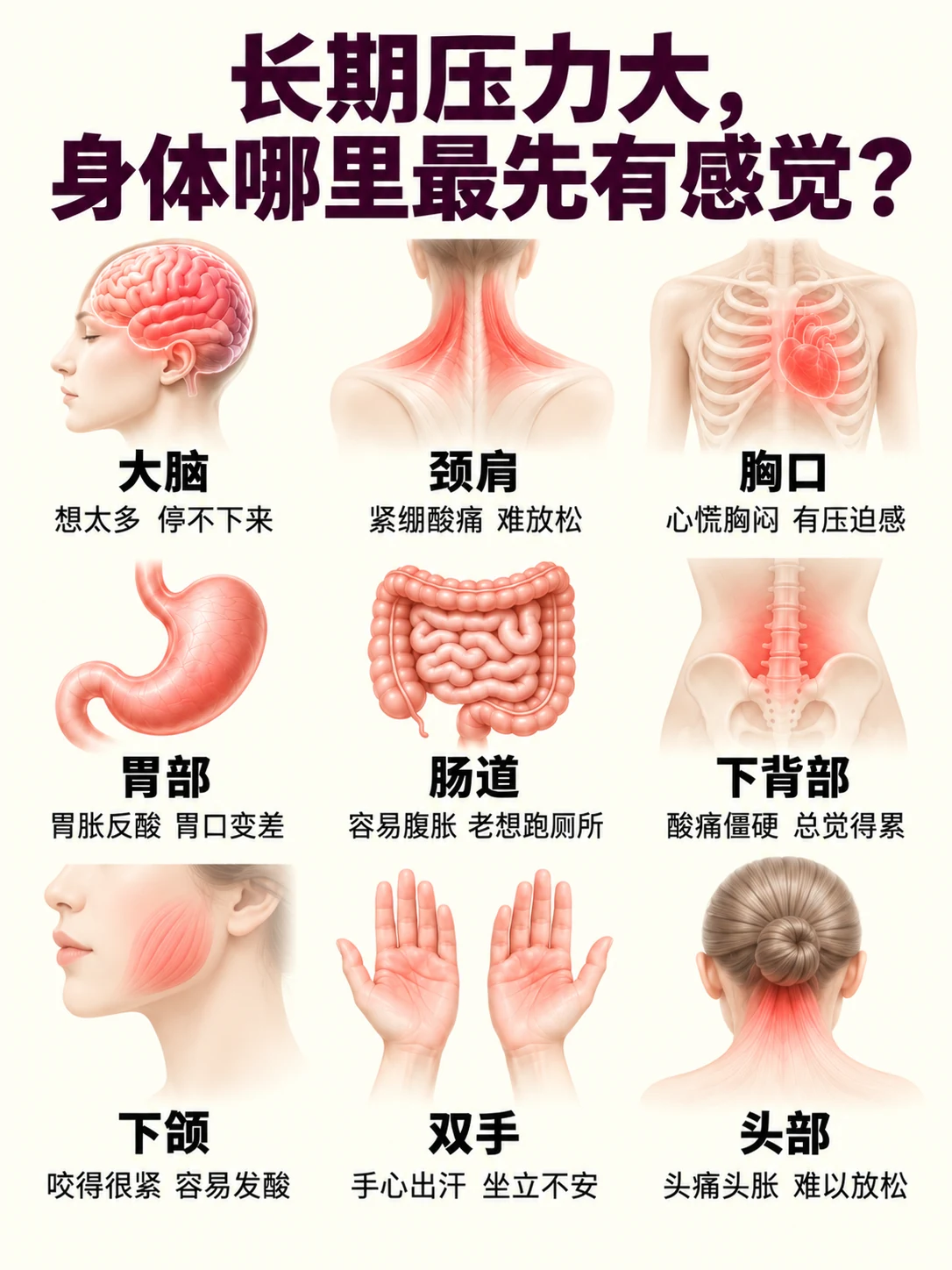 长期压力大，身体哪里最先有感觉？头图