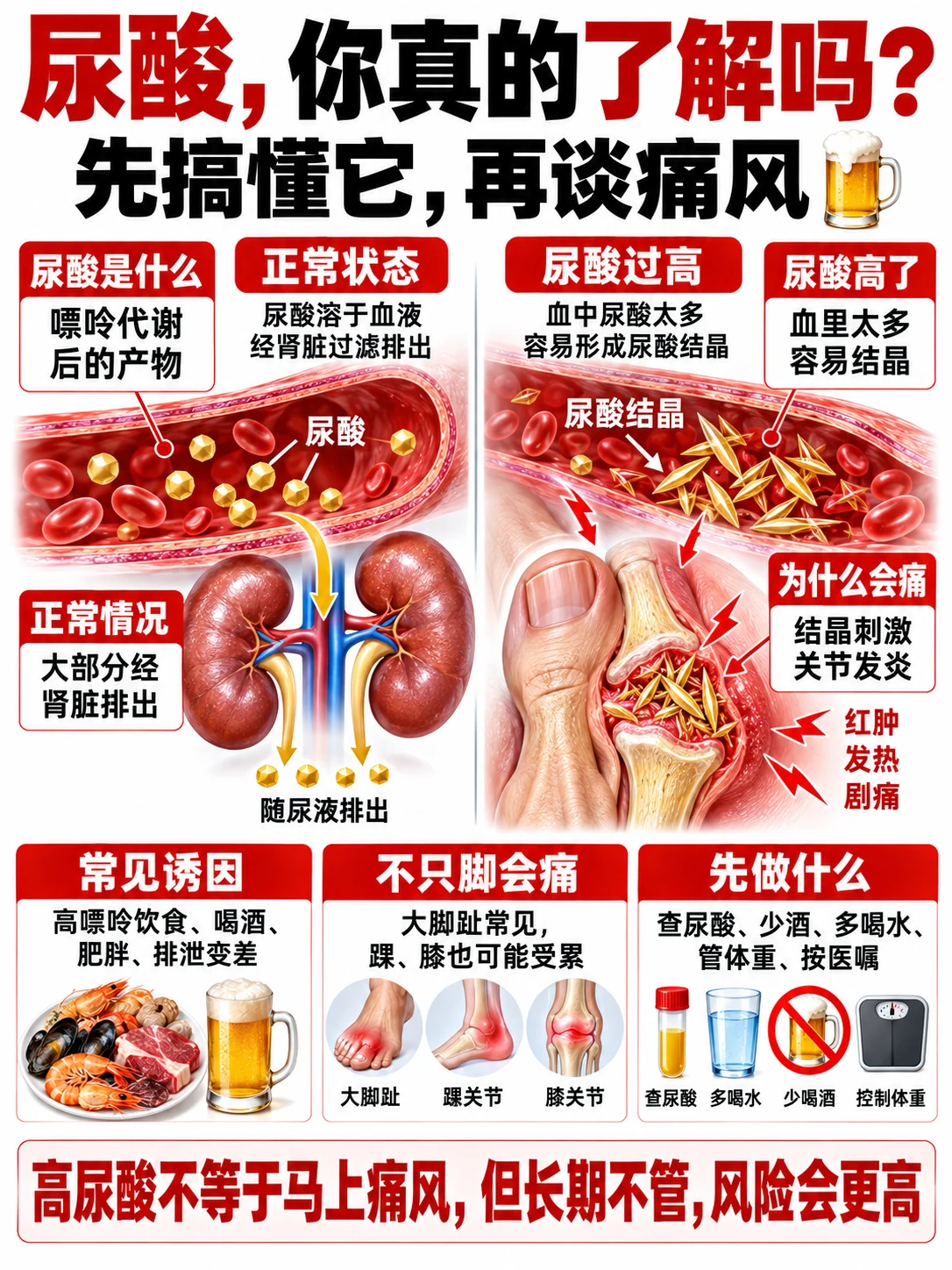 尿酸，先懂生成与排泄，再谈痛风头图